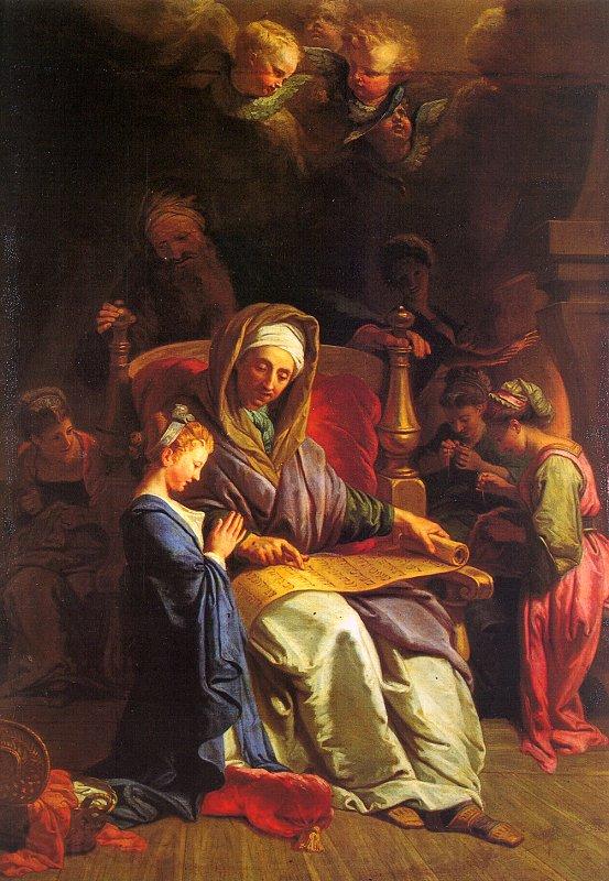 The Education Of The Virgin Jean Baptiste Jouvenet Open Picture Usa Oil